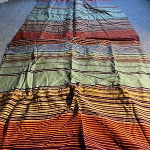 Colorful striped bedding